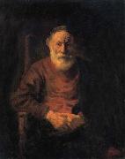 REMBRANDT Harmenszoon van Rijn Portrait of Old Man in Red oil painting reproduction